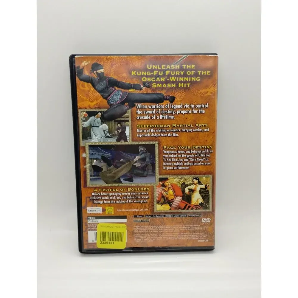 Crouching Tiger Hidden Dragon PS2 Game Sony PlayStation 2